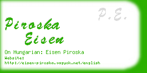 piroska eisen business card